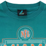 NFL (Logo Athletic) - Miami Dolphins Single Stitch T-Shirt 1993 Large Vintage Retro Football