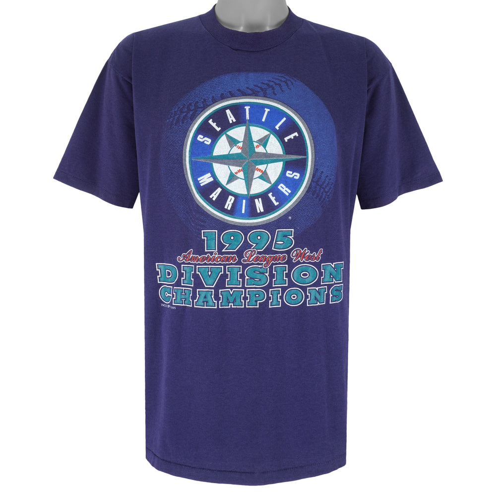 MLB (Oneita) - Seattle The Mariners Division Champions T-Shirt 1995 X-Large Vintage Retro Baseball