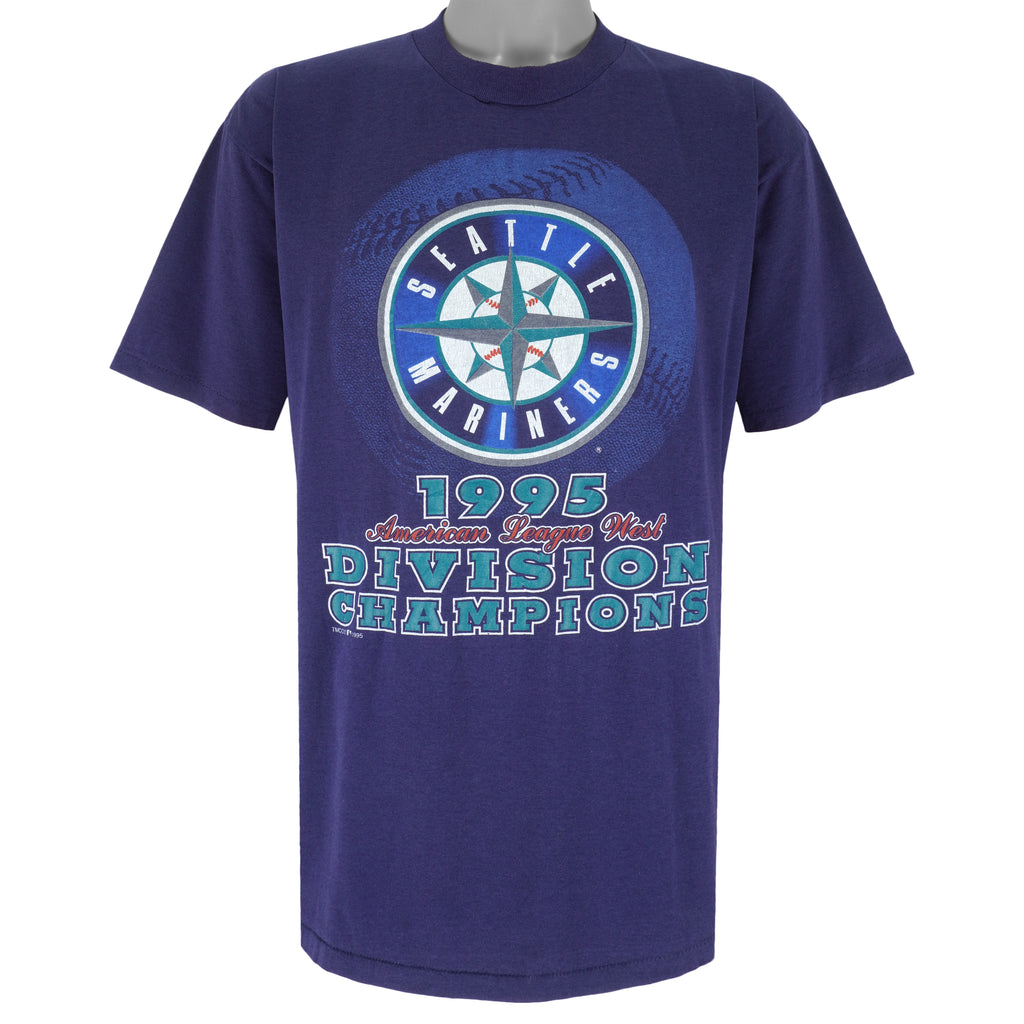 MLB (Oneita) - Seattle The Mariners Division Champions T-Shirt 1995 X-Large Vintage Retro Baseball
