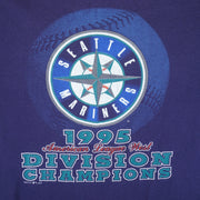 MLB (Oneita) - Seattle The Mariners Division Champions T-Shirt 1995 X-Large Vintage Retro Baseball