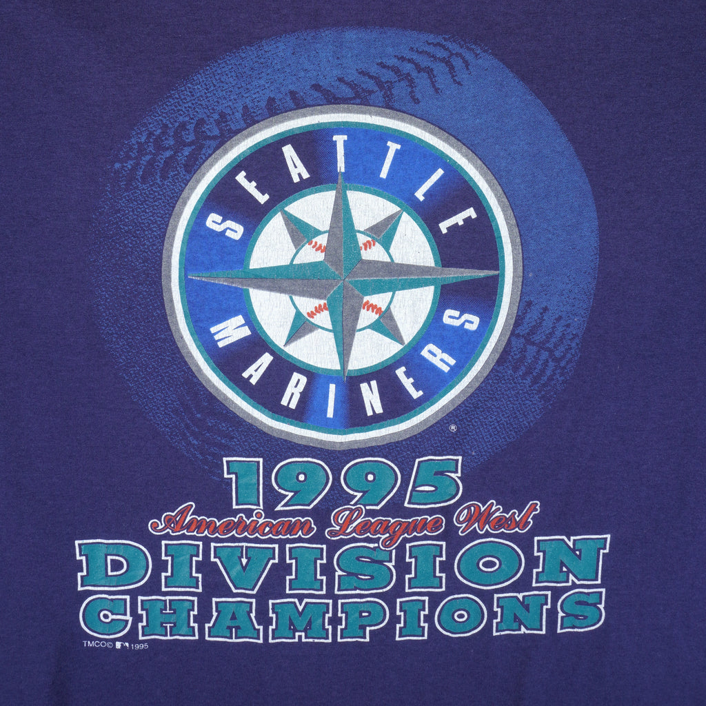 MLB (Oneita) - Seattle The Mariners Division Champions T-Shirt 1995 X-Large Vintage Retro Baseball