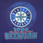 MLB (Oneita) - Seattle The Mariners Division Champions T-Shirt 1995 X-Large Vintage Retro Baseball