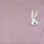 Looney Tunes - Pink Bugs Bunny Embroidered Single Stitch T-Shirt 1995 X-Large Vintage Retro