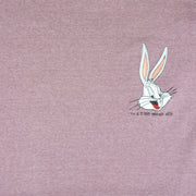 Looney Tunes - Pink Bugs Bunny Embroidered Single Stitch T-Shirt 1995 X-Large Vintage Retro