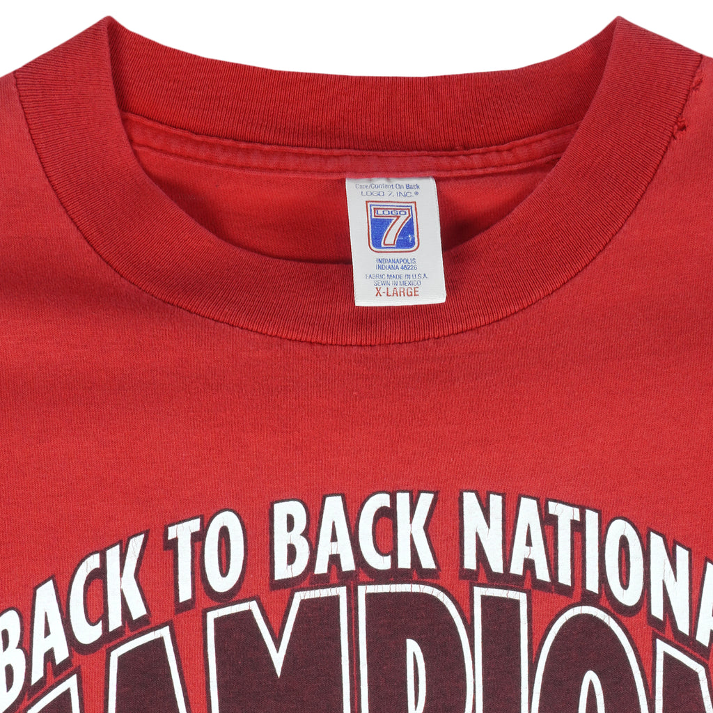 NCAA (Logo 7) - Nebraska Huskers Champions T-Shirt 1995 X-Large Vintage College Football
