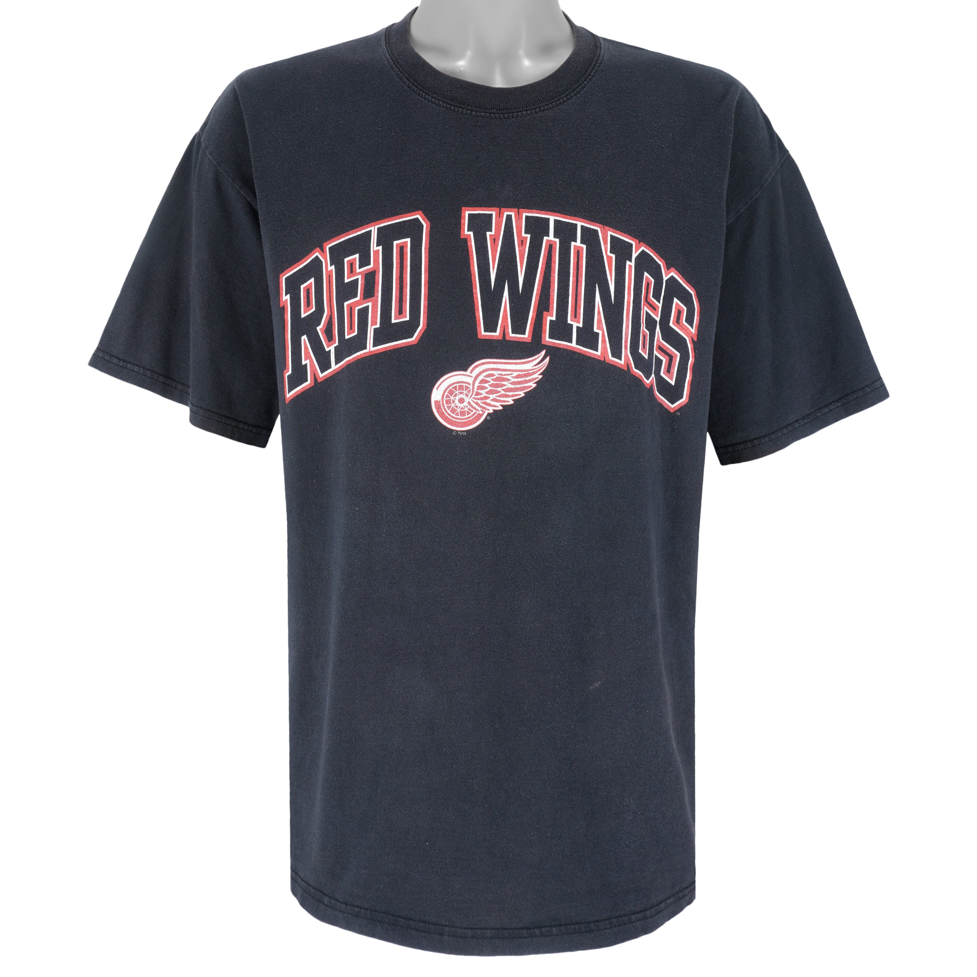 NHL (Gildan) - Detroit Red Wings Spell-Out T-Shirt 1990s X-Large Vintage Hockey