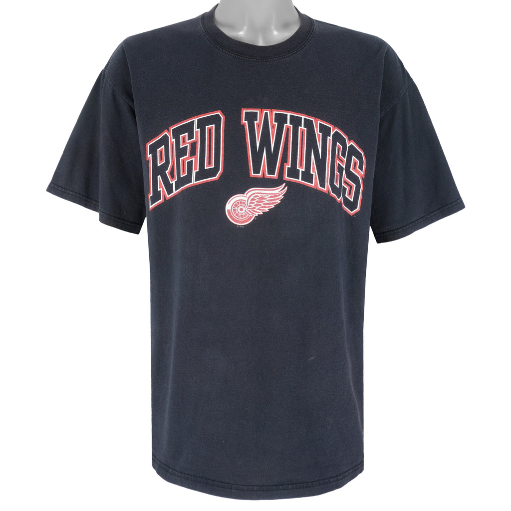 NHL (Gildan) - Detroit Red Wings Spell-Out T-Shirt 1990s X-Large Vintage Hockey