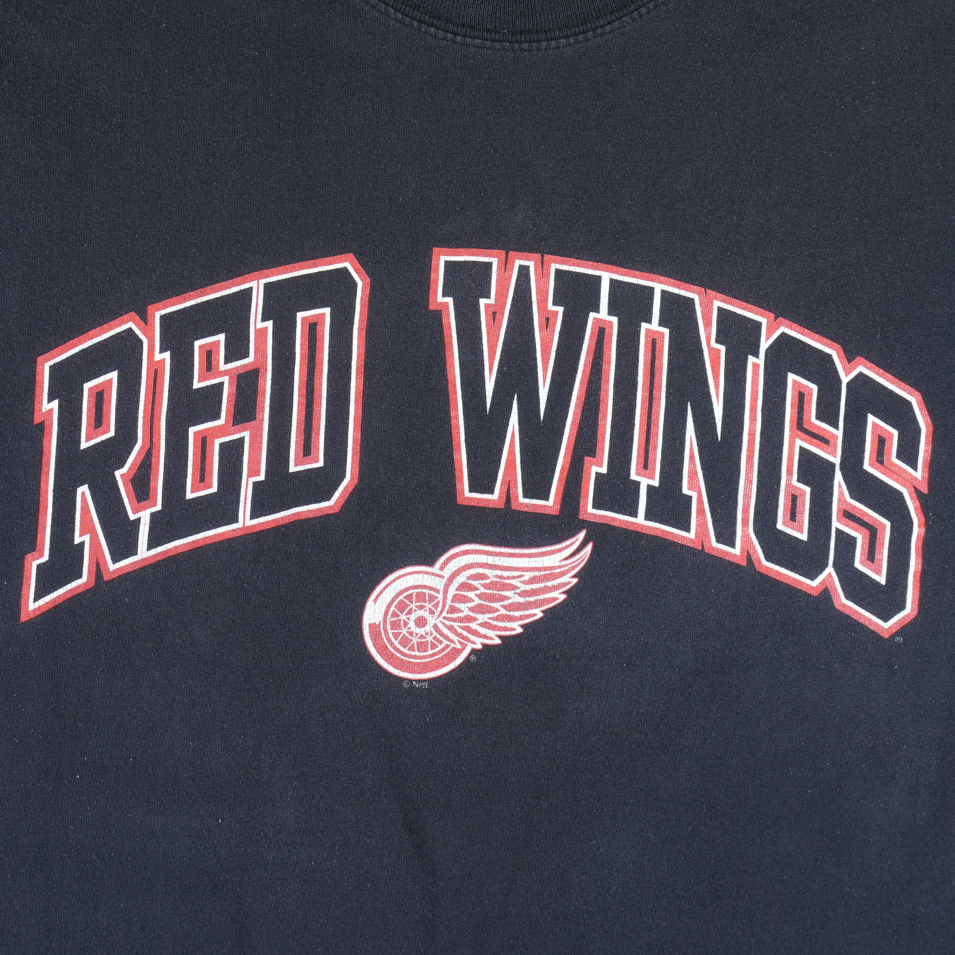 NHL (Gildan) - Detroit Red Wings Spell-Out T-Shirt 1990s X-Large Vintage Hockey