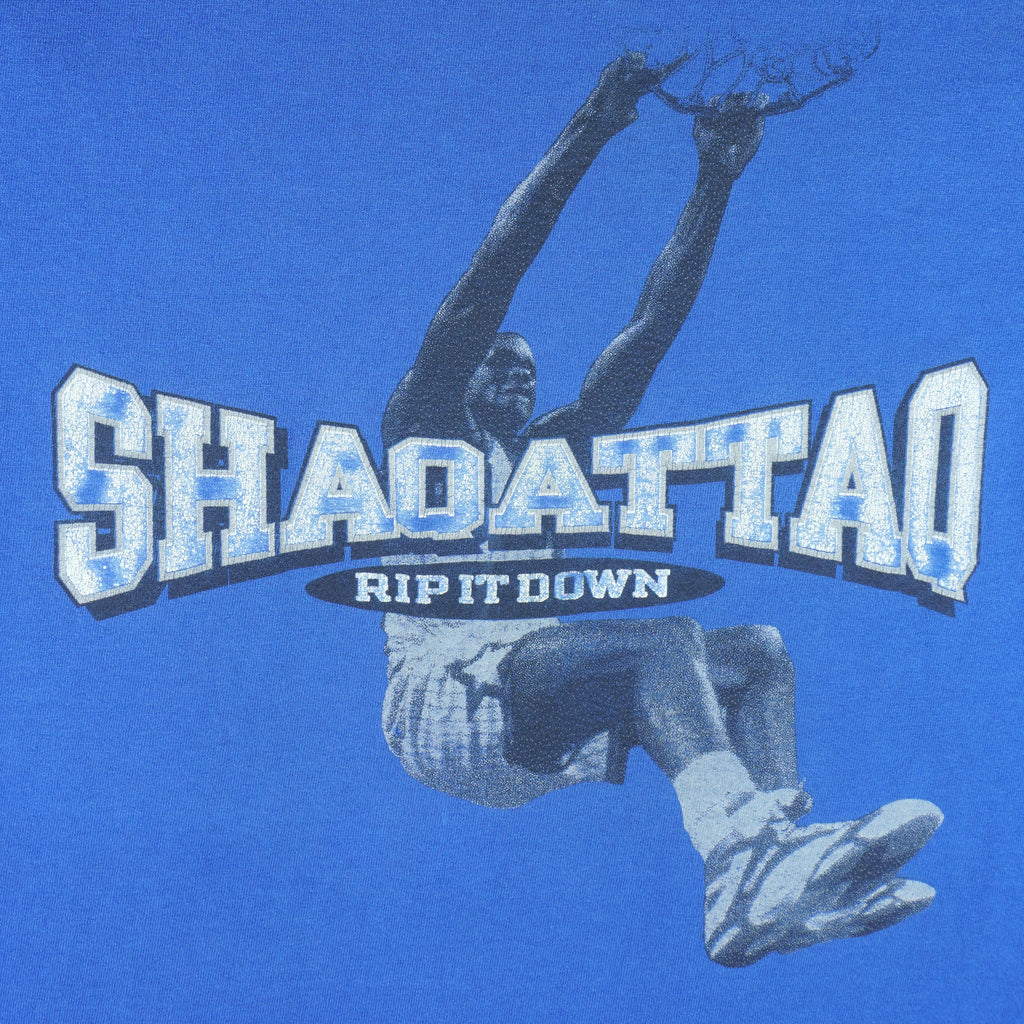 Reebok - Shaq At Taq Single Stitch T-Shirt 1990s Large Vintage Retro Basketball