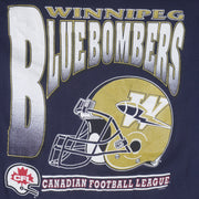 CFL (My Favourite Team) - Winnipeg Blue Bombers Helmet T-Shirt 1990s Medium Vintage Canadian Football