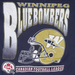 CFL (My Favourite Team) - Winnipeg Blue Bombers Helmet T-Shirt 1990s Medium Vintage Canadian Football