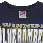 CFL (My Favourite Team) - Winnipeg Blue Bombers Helmet T-Shirt 1990s Medium Vintage Canadian Football