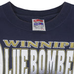 CFL (My Favourite Team) - Winnipeg Blue Bombers Helmet T-Shirt 1990s Medium Vintage Canadian Football