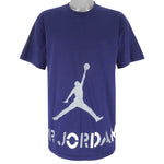 Jordan - Dark Blue Basketball T-Shirt 1990s Large Vintage Retro