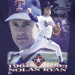 MLB (Pro Player) - Rangers Texas Nolan Ryan Single Stitch T-Shirt 1990s Large Vintage Retro Baseball
