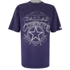 NFL (Logo 7) - Dallas Cowboys Spell-Out T-Shirt 1994 Vintage Football Large