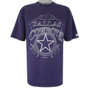 NFL (Logo 7) - Dallas Cowboys Spell-Out T-Shirt 1994 Vintage Football Large