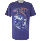 NFL (Pro Player) - Denver Broncos Western Division Helmet T-Shirt 1990s Large Vintage Football