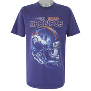 NFL (Pro Player) - Denver Broncos Western Division Helmet T-Shirt 1990s Large Vintage Football