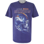 NFL (Pro Player) - Denver Broncos Western Division Helmet T-Shirt 1990s Large Vintage Football