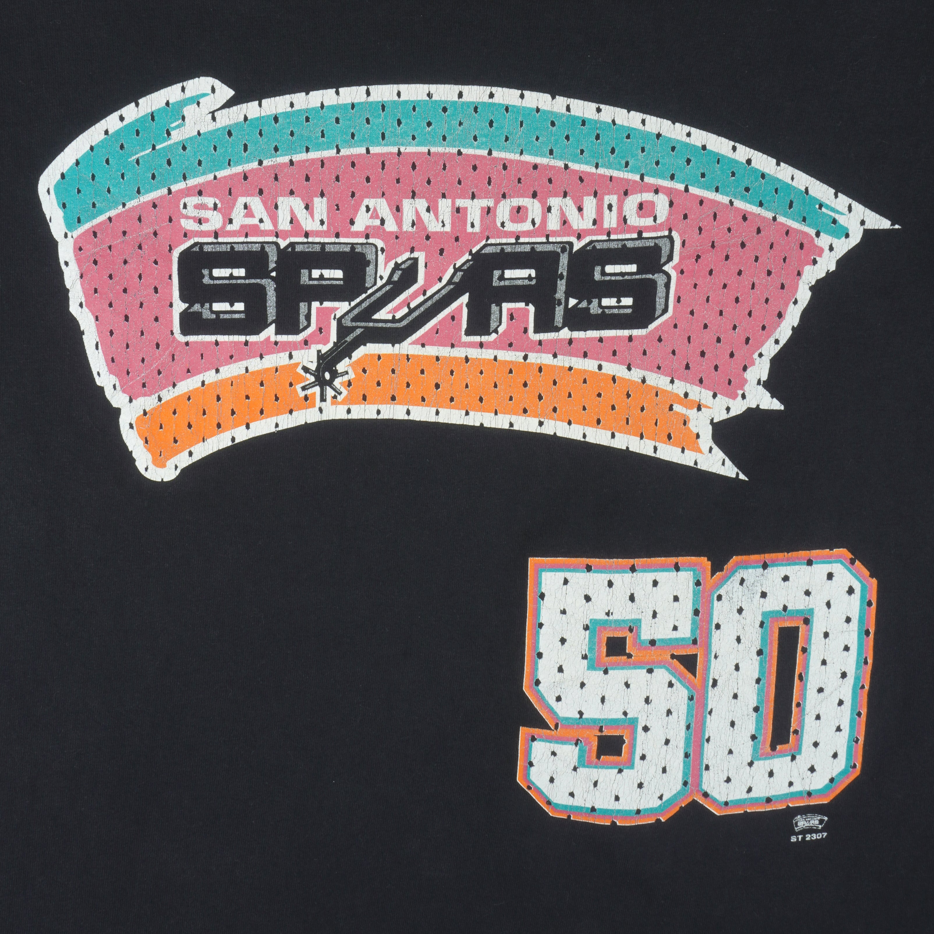 Starter - San Antonio Spurs 50 Basketball T-Shirt 1990s Large Vintage Retro Basketball