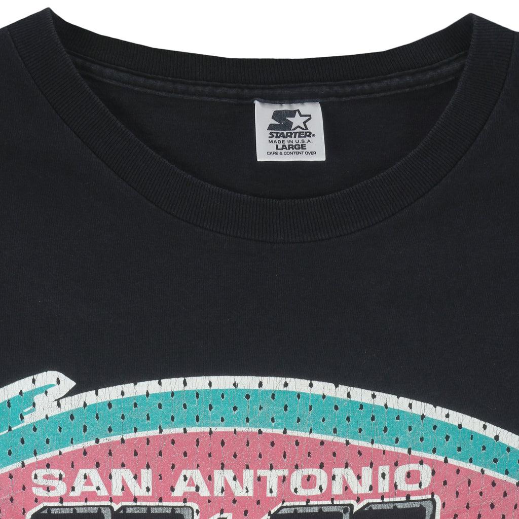 Starter - San Antonio Spurs 50 Basketball T-Shirt 1990s Large Vintage Retro Basketball