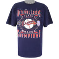 MLB (Logo 7) - Atlanta Braves Champions Single Stitch T-Shirt 1995 X-Large Vintage Retro Baseball