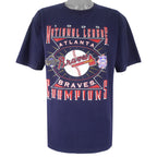 MLB (Logo 7) - Atlanta Braves Champions Single Stitch T-Shirt 1995 X-Large Vintage Retro Baseball