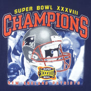 NFL (Gildan) - New England Patriots Super Bowl XXXVIII Champions T-Shirt 2004 X-Large Vintage Football