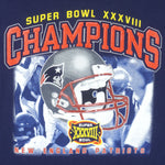 NFL (Gildan) - New England Patriots Super Bowl XXXVIII Champions T-Shirt 2004 X-Large Vintage Football