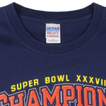 NFL (Gildan) - New England Patriots Super Bowl XXXVIII Champions T-Shirt 2004 X-Large Vintage Football