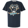 NHL (Gildan) - Black San Jose Sharks Metallica T-Shirt 1990s X-Large Vintage Retro Hockey
