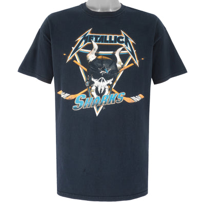 NHL (Gildan) - San Jose Sharks Metallica Promo T-Shirt 2000s X-Large