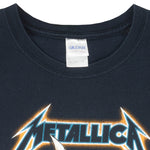 NHL (Gildan) - Black San Jose Sharks Metallica T-Shirt 1990s X-Large Vintage Retro Hockey