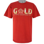 Nike - Canada Gold Olympic Champions T-Shirt 2010 Large Vintage Winter Games