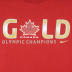 Nike - Canada Gold Olympic Champions T-Shirt 2010 Large Vintage Winter Games