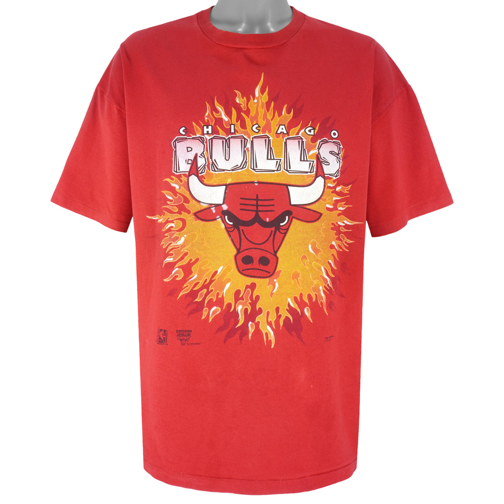 NBA (Hanes) - Chicago Bulls Single Stitch T-Shirt 1995 X-Large Vintage Retro Basketball