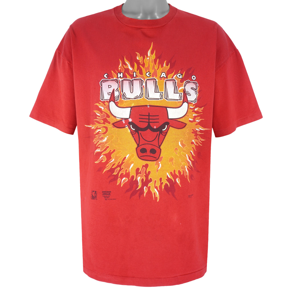 NBA (Hanes) - Chicago Bulls Single Stitch T-Shirt 1995 X-Large Vintage Retro Basketball