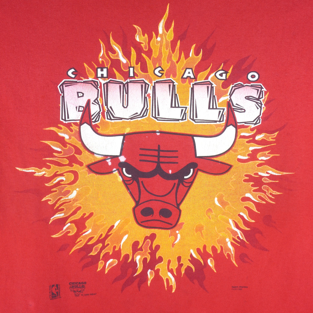 NBA (Hanes) - Chicago Bulls Single Stitch T-Shirt 1995 X-Large Vintage Retro Basketball