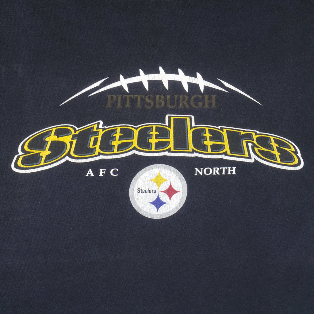 NFL - Pittsburgh Steelers Spell-Out T-Shirt 1990s Vintage Football Large