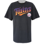 MLB (CSA) - Minnesota Twins Spell-Out with Flames T-Shirt 2002 Vintage Baseball XX-Large