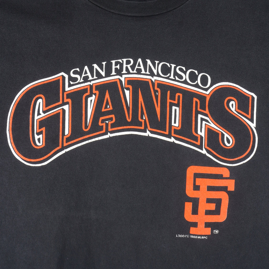 MLB (Logo 7) - San Francisco Giants Spell-Out T-Shirt 1988 X-Large Vintage Baseball