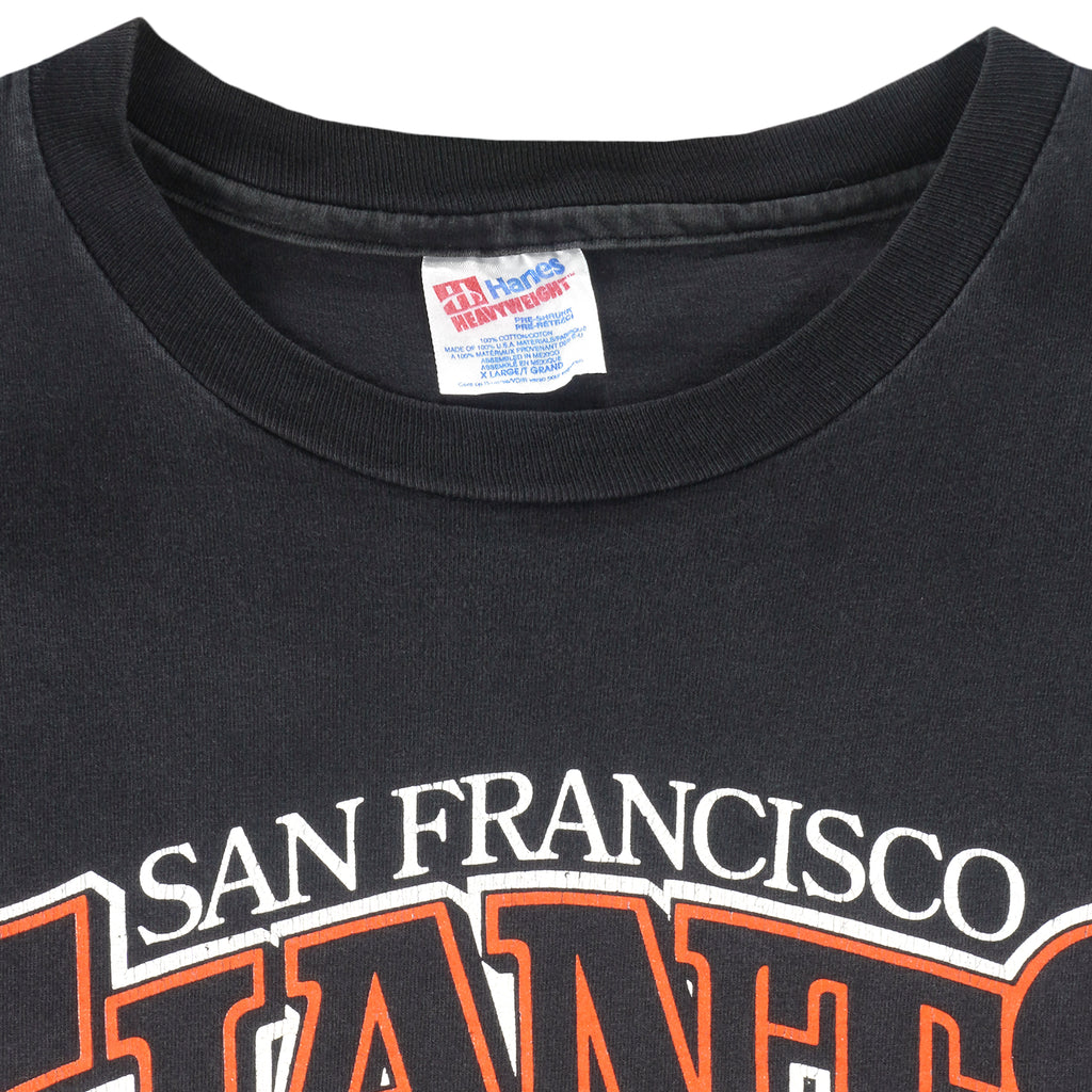 MLB (Logo 7) - San Francisco Giants Spell-Out T-Shirt 1988 X-Large Vintage Baseball