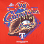 MLB (Pro Player) - Rangers Texas Division Champions T-Shirt 1998 X-Large Vintage Retro Baseball