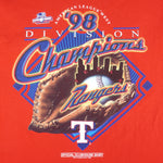 MLB (Pro Player) - Rangers Texas Division Champions T-Shirt 1998 X-Large Vintage Retro Baseball