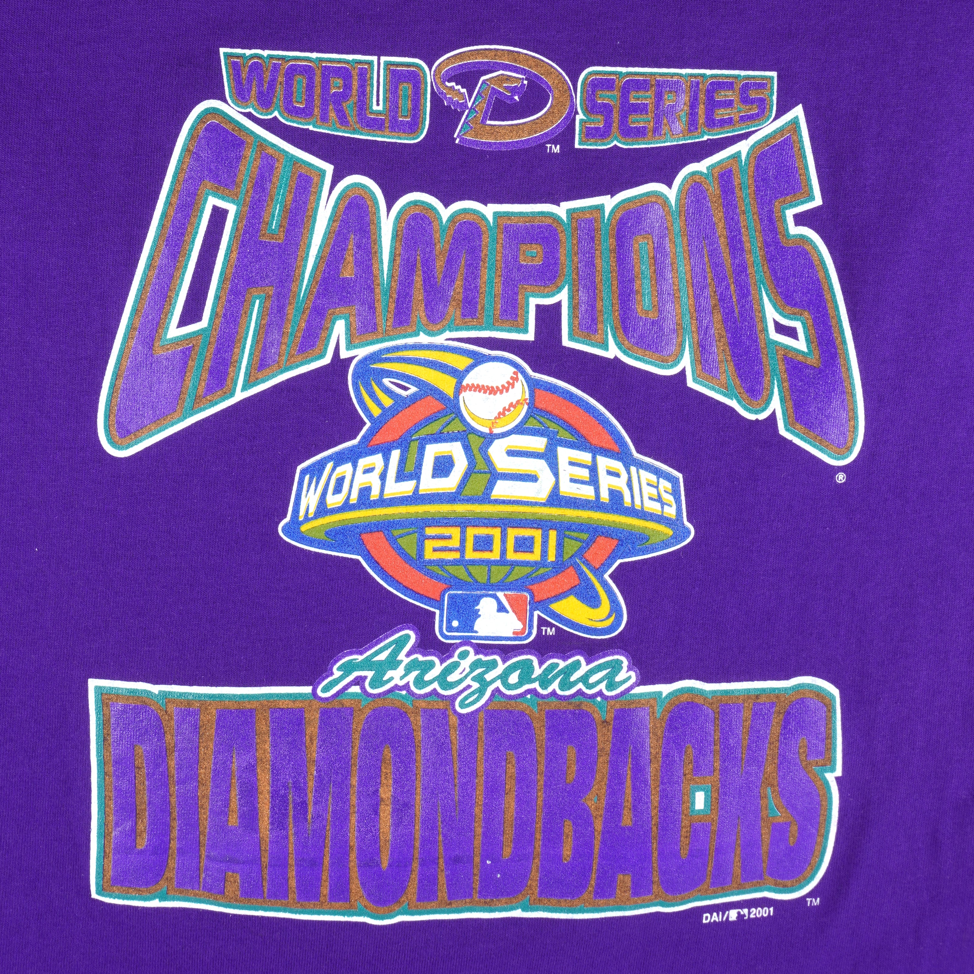 Vintage MLB (Gildan) - Arizona Diamondbacks World Series Champions T-Shirt  2001 Large – Vintage Club Clothing