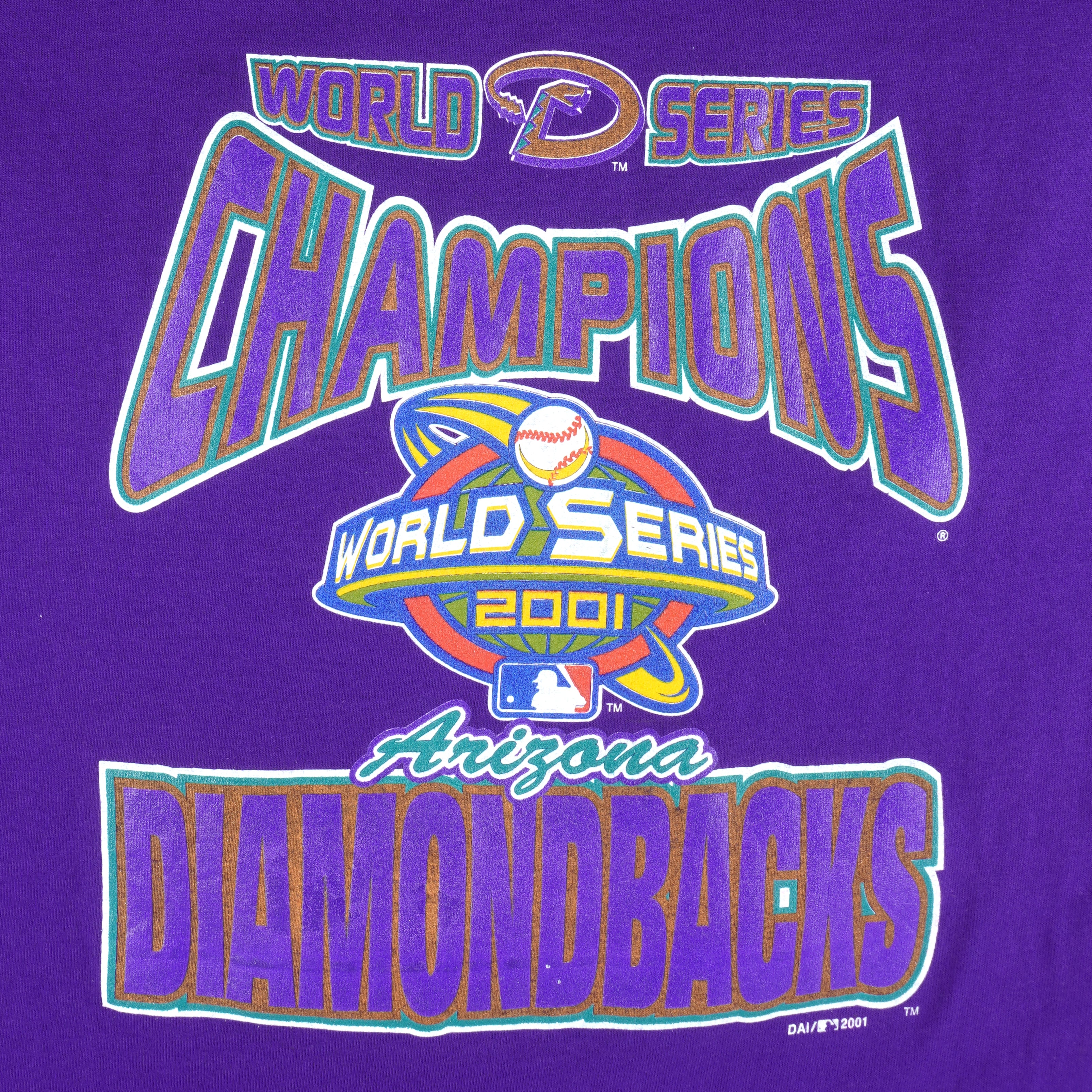 MLB (Gildan) - Arizona Diamondbacks Champions T-Shirt 2001 Large Vintage Retro Baseball