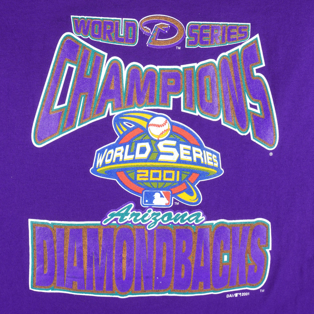 MLB (Gildan) - Arizona Diamondbacks Champions T-Shirt 2001 Large Vintage Retro Baseball