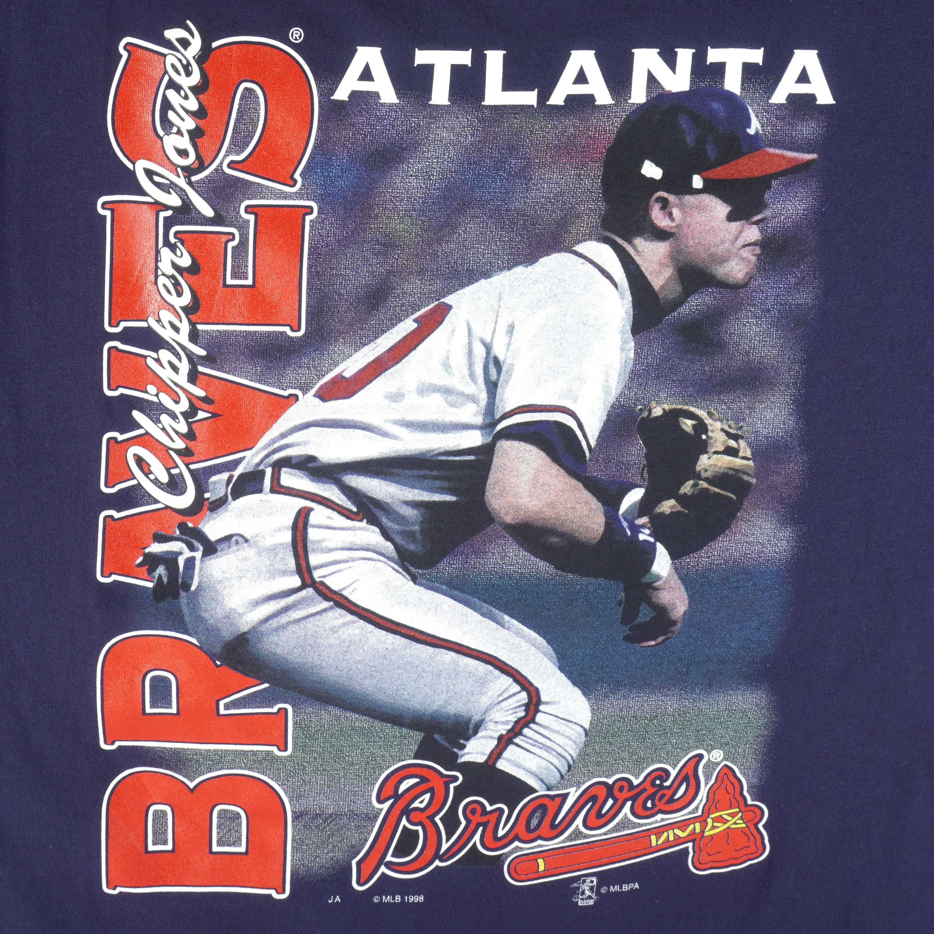 Vintage Atlanta Braves MLB Baseball Jersey Grey Medium