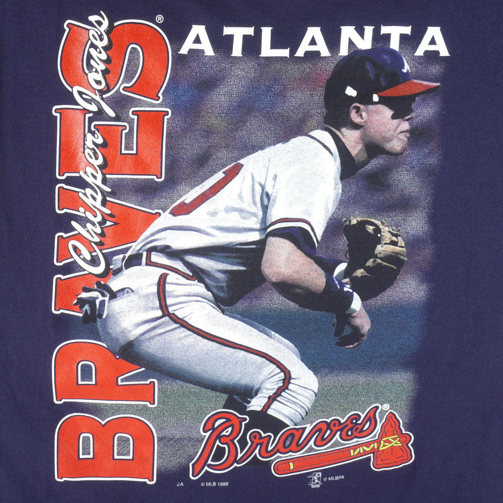 MLB (Joy Athlectic) - Atlanta Braves Big Logo T-Shirt 1998 Large Vintage Retro Baseball